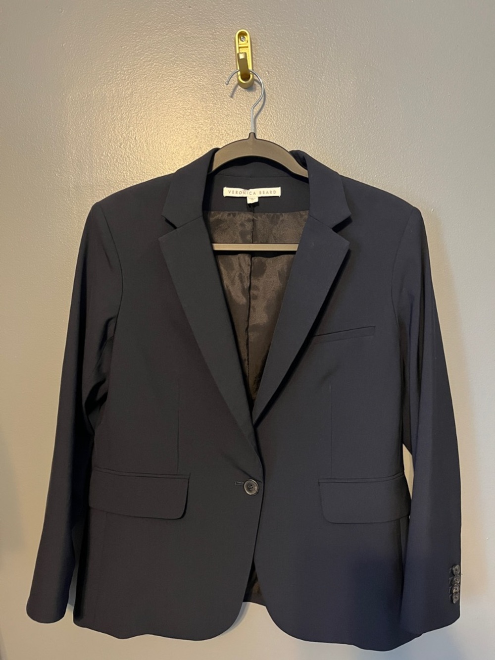 Veronica Beard Dark Navy Single-Button Tailored Blazer JACKET ONLY